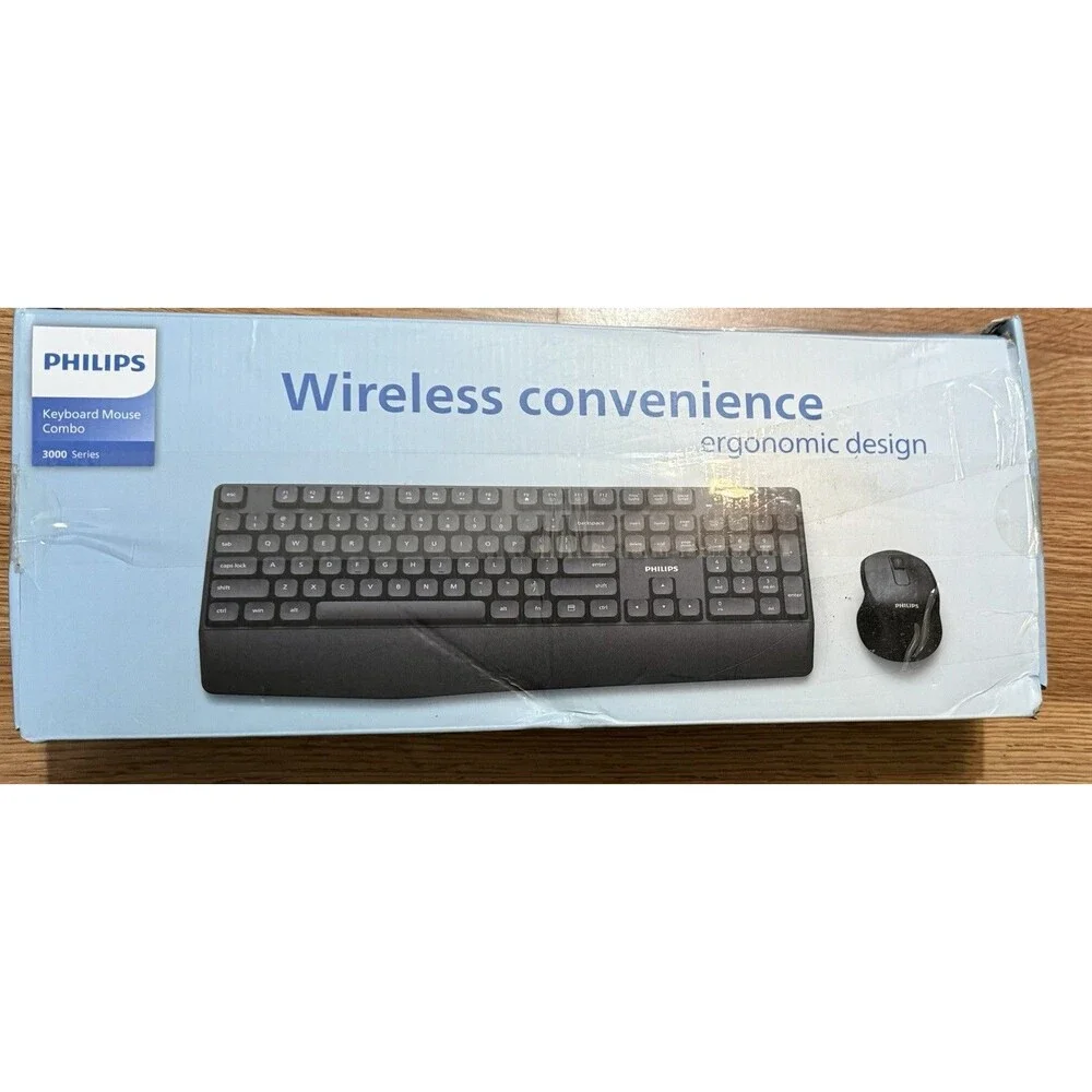Philips 3000 Series Professional 2.4GHz Wireless SPK6348 Keyboard & SPK7348 Mous